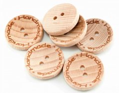 Holzknopf- rund - handmade - Durchmesser 2,2 cm