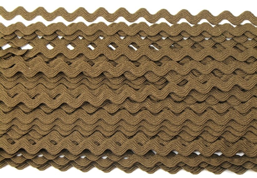 Ric Rac ribbon - medium brown - width 0,6 cm
