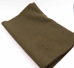 Polyester knit - dark army - dimensions 16 cm x 80 cm