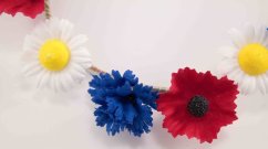 Children's head wreath with flowers - diameters 50 cm x 2.6 cm