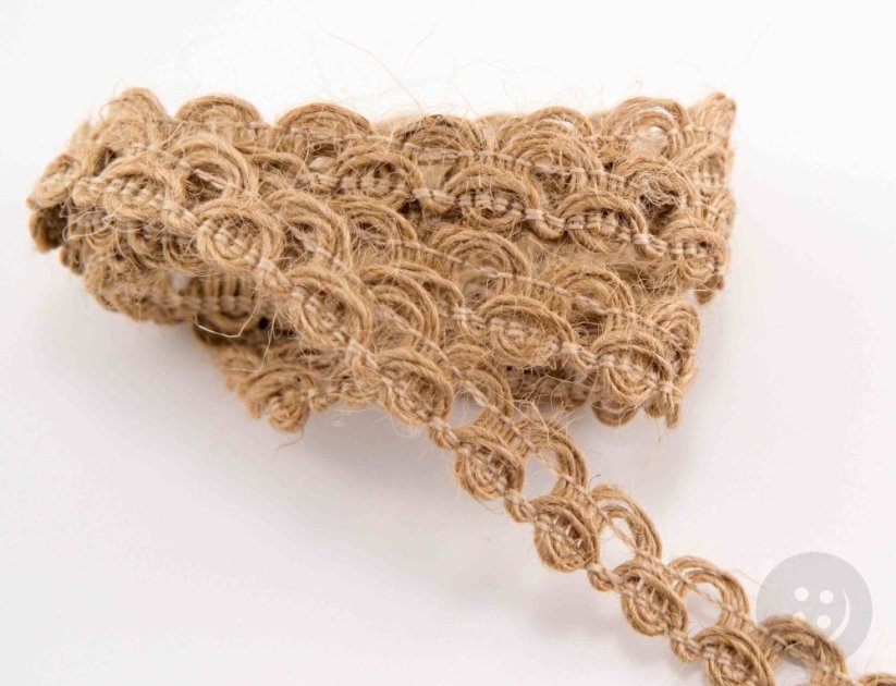 Jute trim - beige - width 1.2 cm