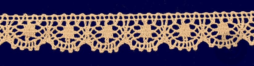 Cotton lace trim - cream - width 2,7 cm