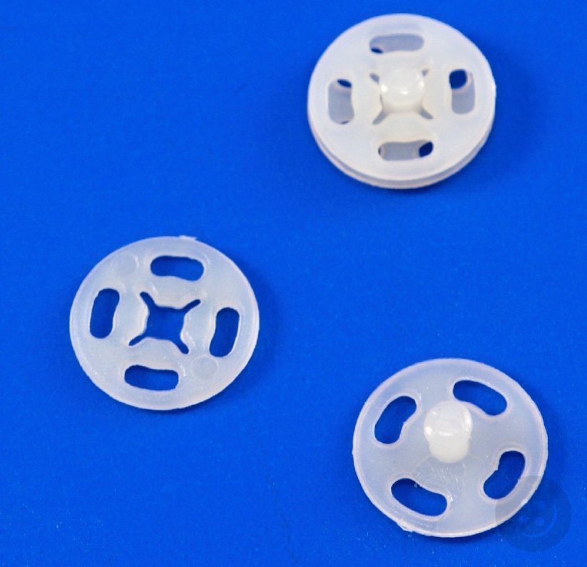 Druckknopf - plastik  - weiß - Durchmesser 1,1 cm