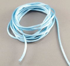 Satin cord - light blue - diameter 0.2 cm