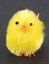 Easter chick with wings - dimensions 4 cm x 3.5 cm - yellow