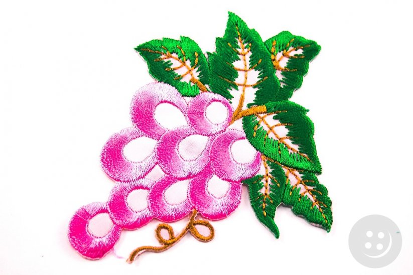 Iron-on patch - Grapes - dimensions 7 cm x 9 cm