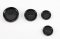 Buttonhole button - black - diameter 1,7 cm