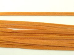 Faux textile suede leather cord - apricot - width 0.4 cm