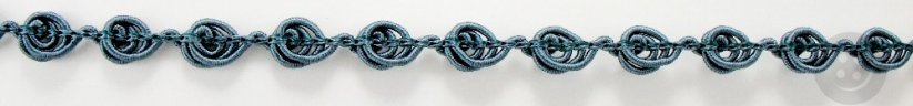 Decorative braid - blue, grey - width 0,7 cm