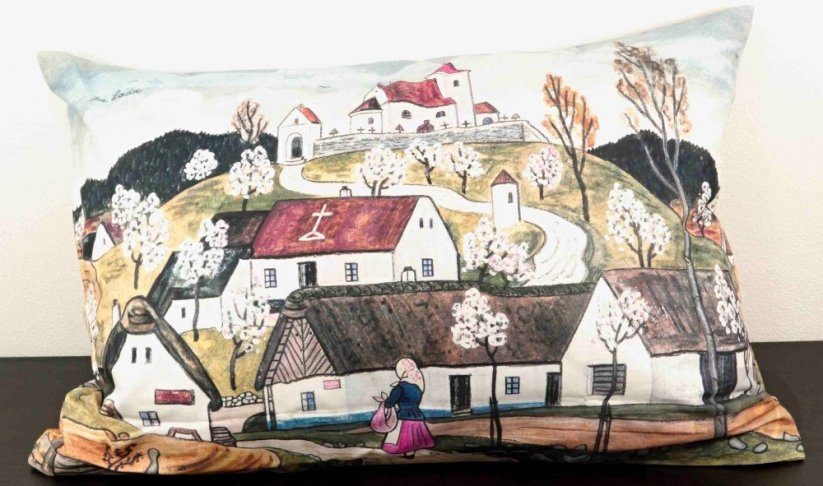 Povlak na vankúšik so zipsom - Josef Lada - Jarnou cestou do dediny