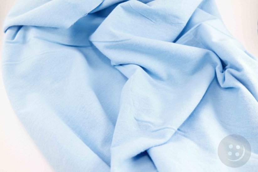 Bavlnený flanel - svetlo modrá - šírka 160 cm