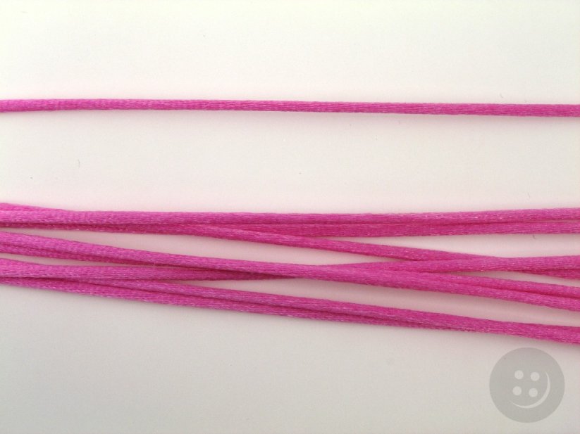 Saténová šnúra - ružová - priemer 0,2 cm