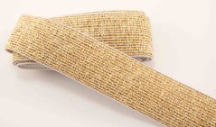 Dekoratives Elastikband - gelb-gold - Breite 3 cm