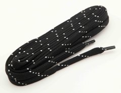 Schuhsenkel flach - Hockey - schwarz-grau - Länge 240 cm