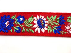 Festive ribbon - red - width 3,6 cm