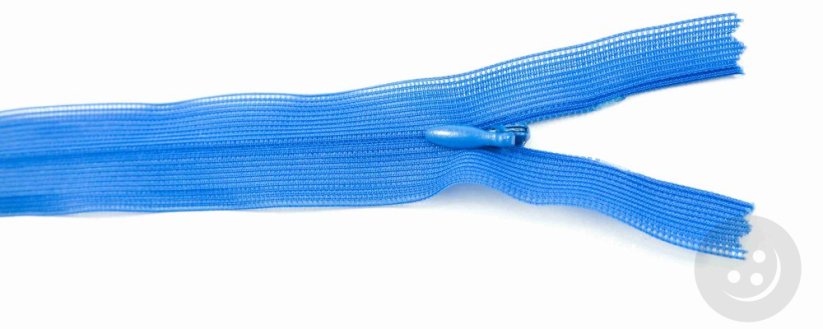 Nedělitelný skrytý zip (3mm) různé barvy - délka 18 cm - 60 cm