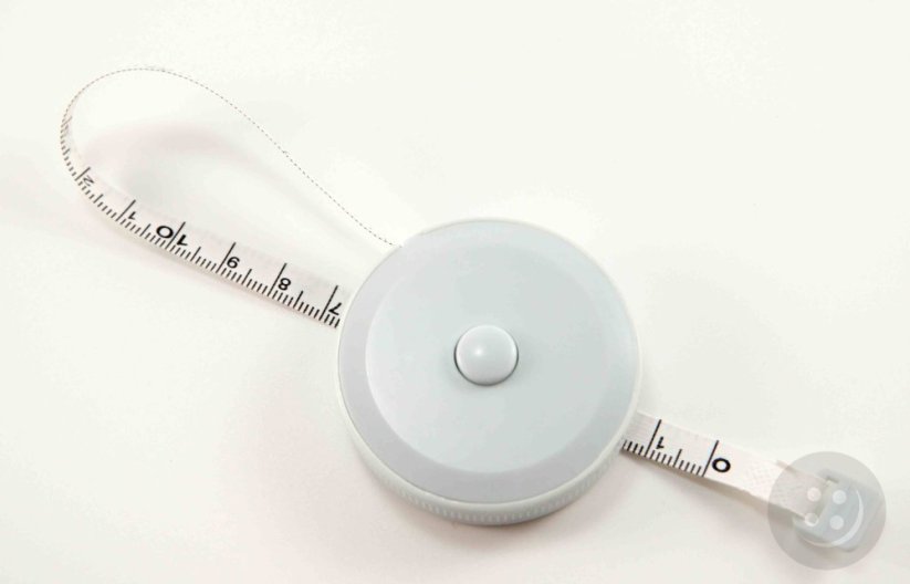 Tailor's tape measure - retractable - light gray - length 150 cm