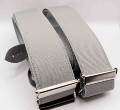 Men's suspenders - light grey - width 3,5 cm
