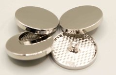 Metallknopf - silber - Durchmesser 2,5 cm