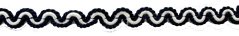 Decorative braid - dark blue, white - width 1,2 cm
