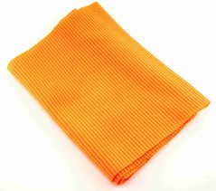 Polyesterový náplet - neonová oranžová - rozměr 16 cm x 80 cm