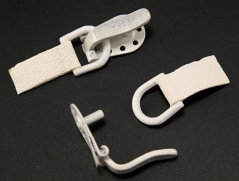Kožuchové zapínanie - biela - dĺžka 5 cm