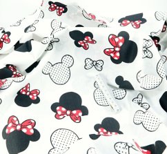 Bavlněné plátno - Minnie na bílém podkladu - šířka 160 cm