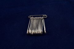 Silberne Sicherheitsnadeln - 12 St. - Größe 0,5 cm x 2,9 cm