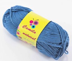 Priadza Camila natural - jeans - číslo farby 90