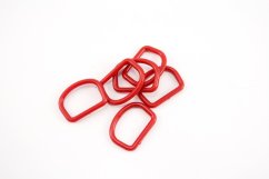 D-Ring - red - pulling hole width 2 cm