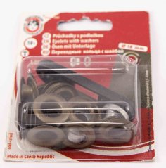 Metal eyelets 10 pcs - diameter 1,8 cm - antique metal
