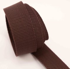 Polypropylene strap - dark brown - width 2 cm