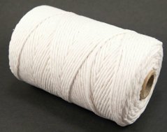Makramee - weiß - Durchmesser 0,3 cm - Rolle 200 Meter