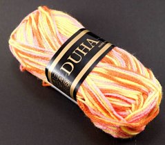 Garn Duha - gelb rosa orange 331