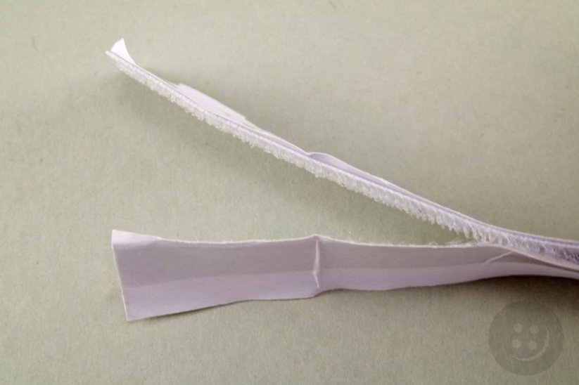 Adhesive velcro tape - white - width 2 cm