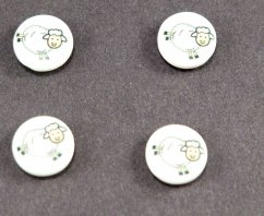 Dětský knoflík - ovečka - více barev - průměr 1,4 cm