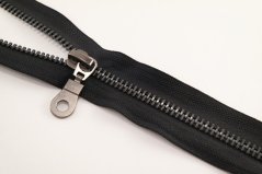 Extra strong metal zipper No. 8 with nickel teeth - motorcycle - multiple lengths