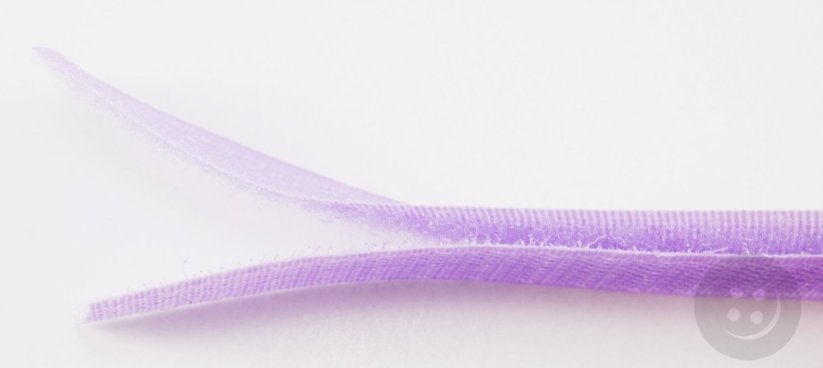 Našívacie suchý zips - fialová - šírka 2 cm