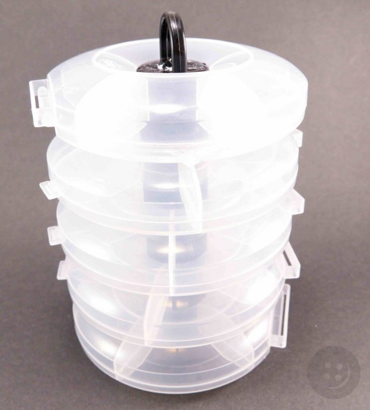 Plastic organizer - transparent - dimensions 12 cm x 19 cm