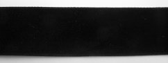 Zamatová stuha - čierna - šírka 2,5 cm