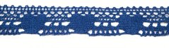 Bavlnená paličkovaná čipka - tmavo modrá - šírka 2,5 cm
