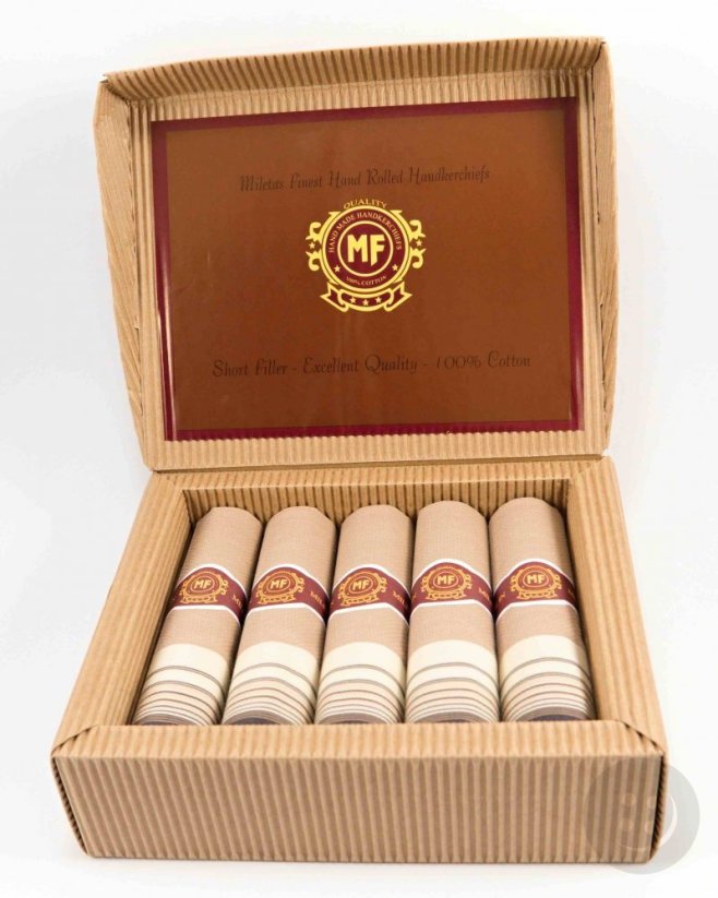 Gift set of light men's handkerchiefs - in the shape of a cigar - 5 pcs