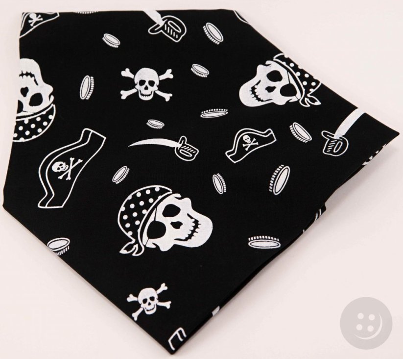 Baumwollschal mit Piratenmotiv - Größe 65 cm x 65 cm