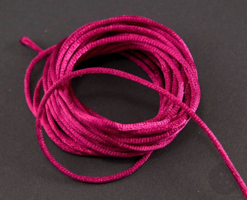Satinschnur -hell burgund - Durchmesser 0,2 cm
