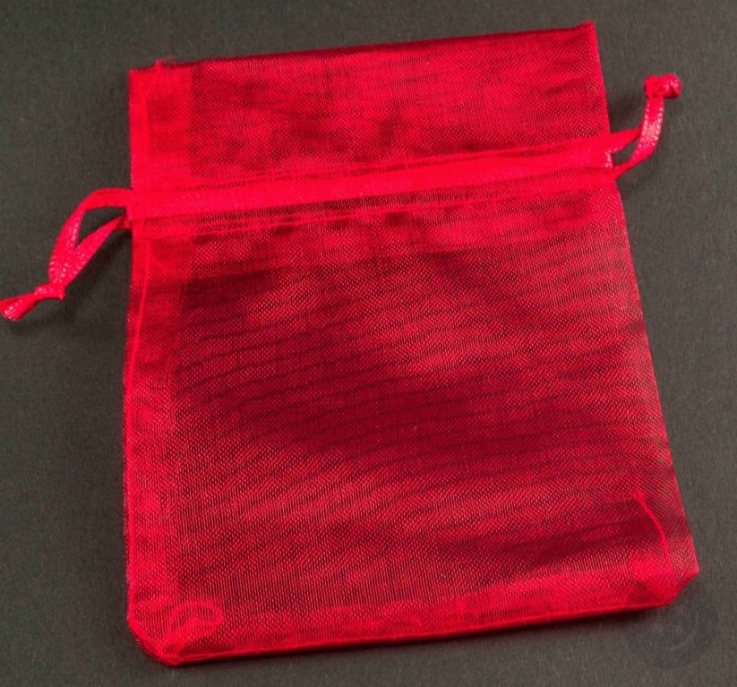 Dárkové pytlíky z organzy - více barev - rozměr 8,5 cm x 11,5 cm - Barvy dárkových pytlíků z organzy: Růžová