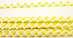 Textilní hadovka -  žlutá, bílá - šíře 0,6 cm