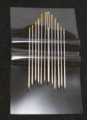Sada jehel na ruční šití - 12 ks - délka 3,5 cm - 4,5 cm