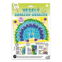 Páv - sada pre deti na výrobu veselého obrázku + návod
