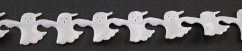 Satin ghosts by the meter - white - width 1.5 cm