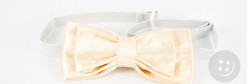 Men's bow tie - cream-coloured